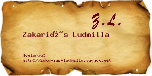 Zakariás Ludmilla névjegykártya